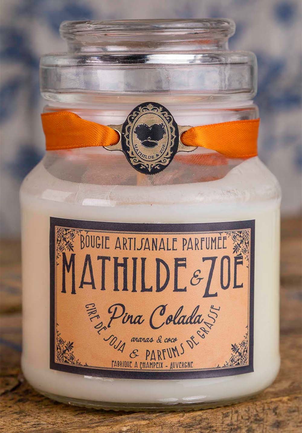Bougie artisanale parfumée Mathilde et Zoé - Pina Colada