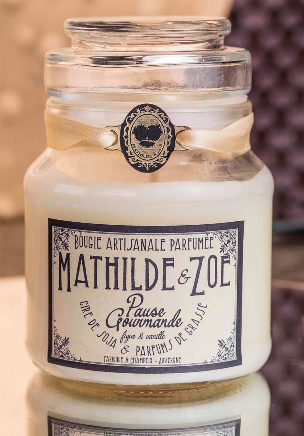 Bougie artisanale parfumée Mathilde et Zoé - Pause gourmande