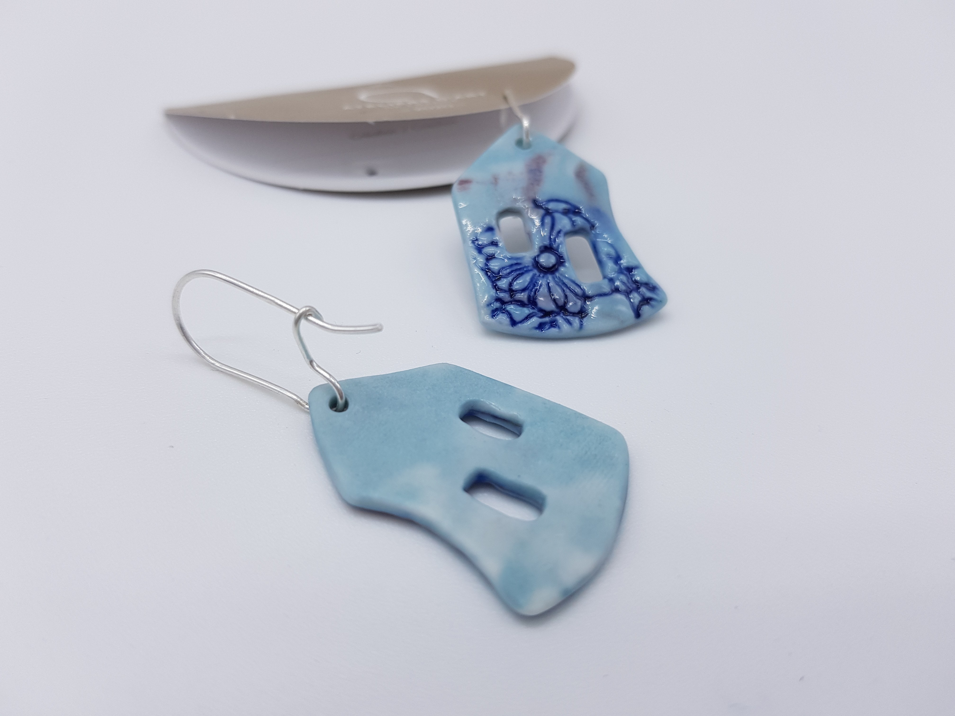 Boucles d'oreilles Maison - Collection Burano - Coloris Bleu clair