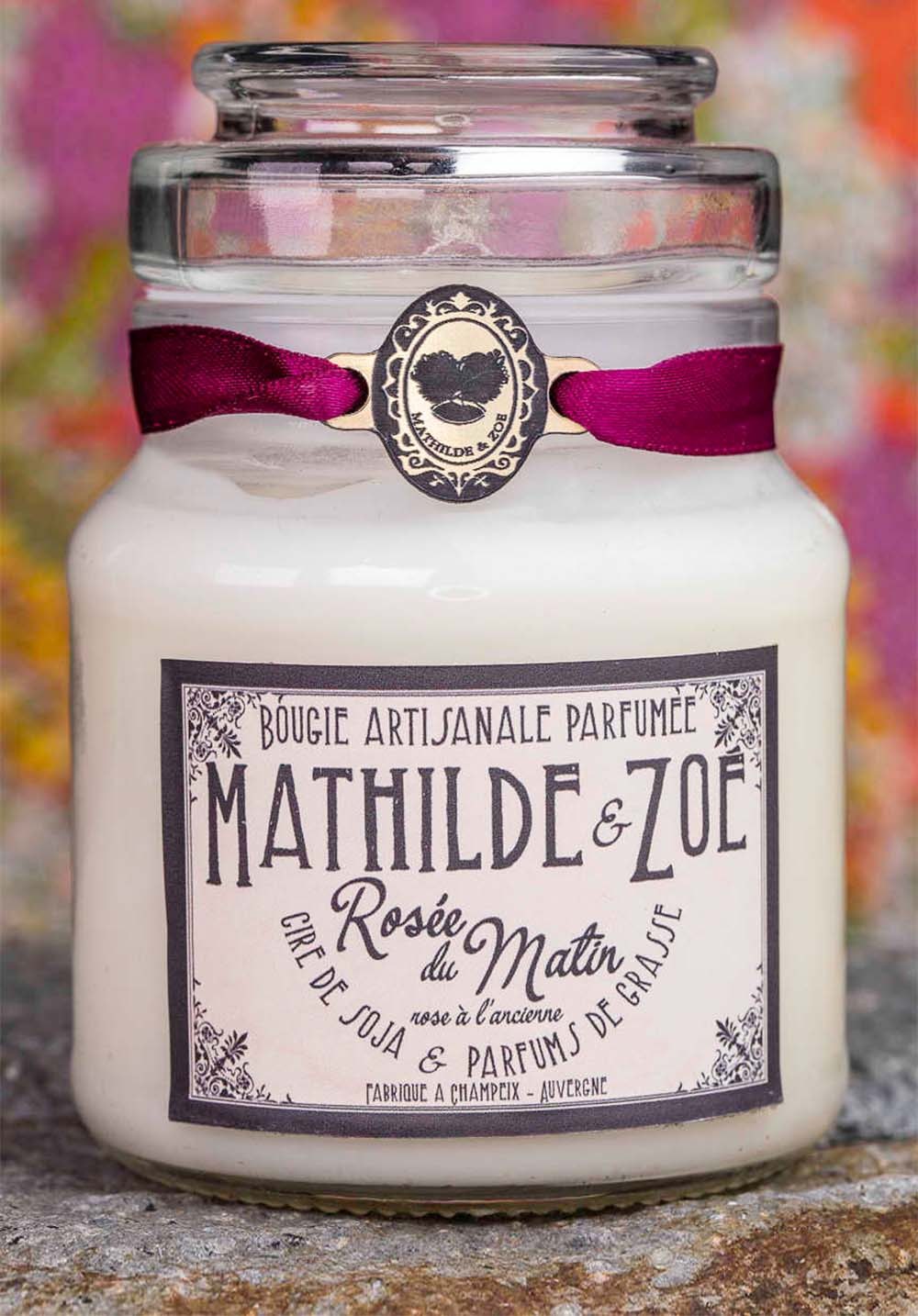 Bougie artisanale parfumée Mathilde et Zoé - Rosée du matin