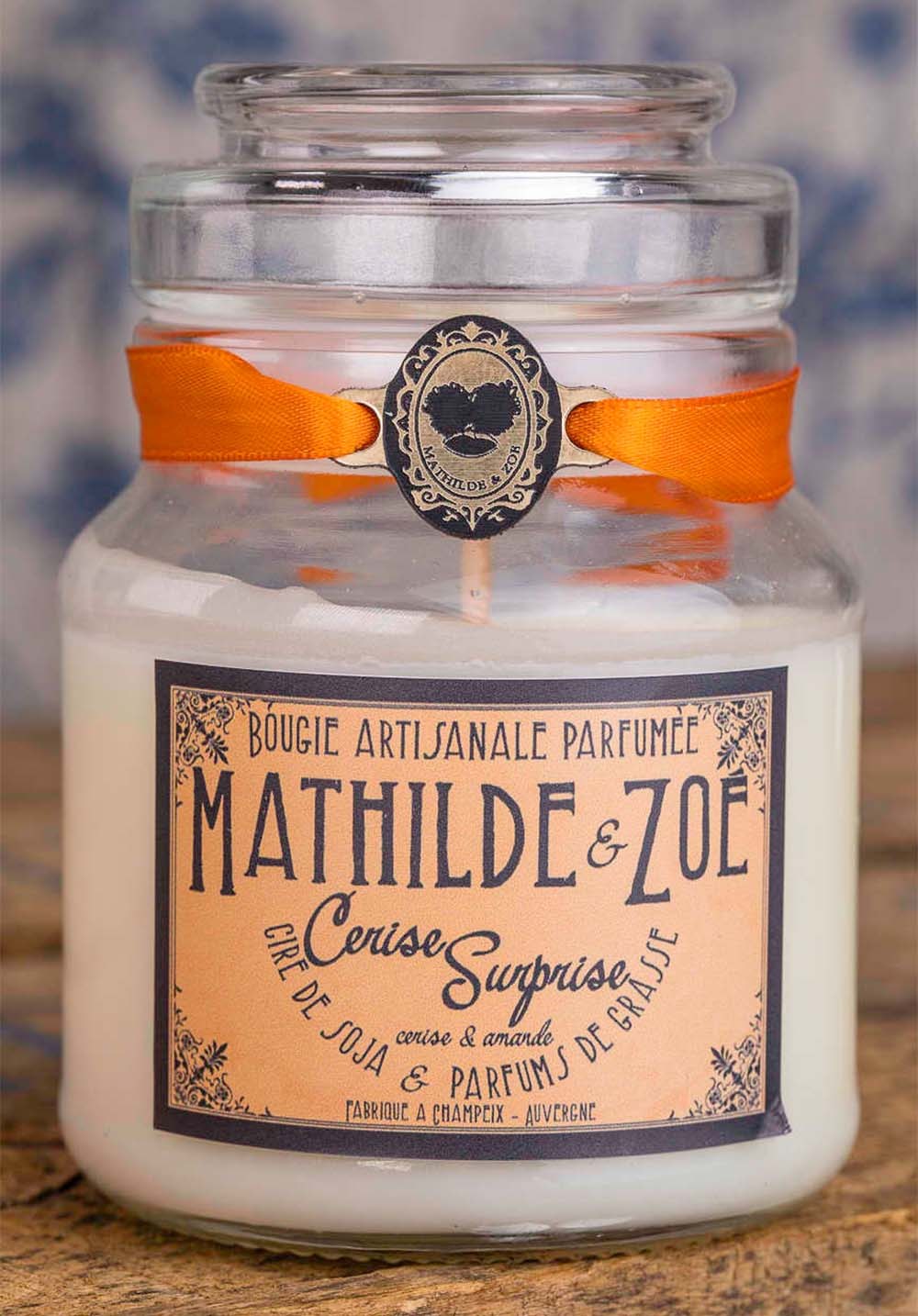 Bougie artisanale parfumée Mathilde et Zoé - Cerise surprise