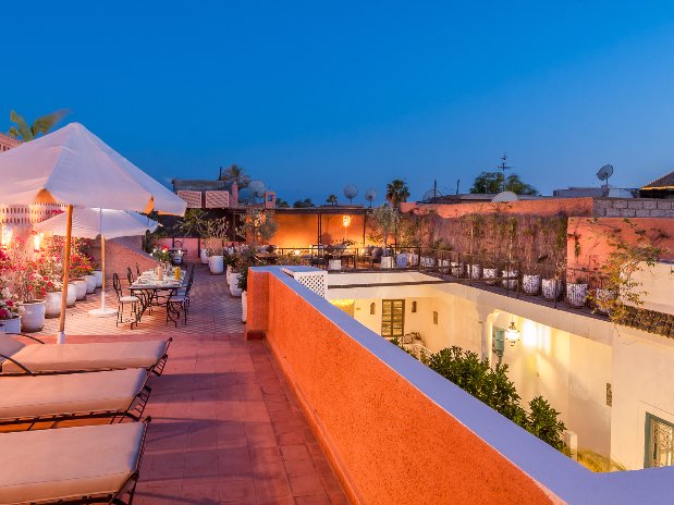 la terrasse de nuit  riad chamali médina marrakech maroc