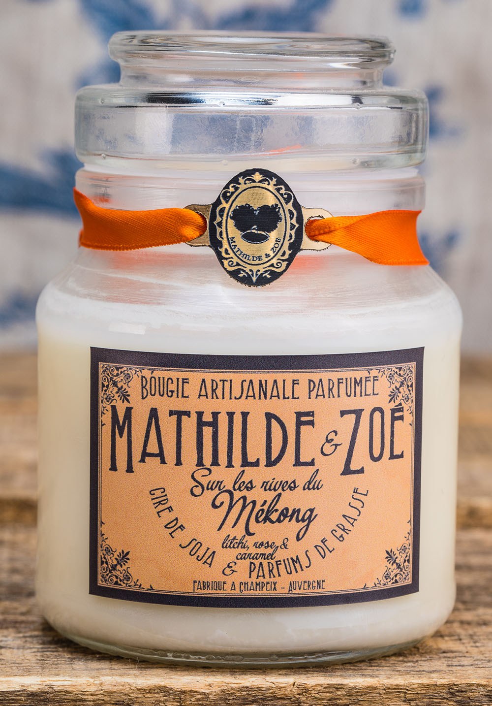 Bougie artisanale parfumée Mathilde et Zoé - Sur les rives du Mékong