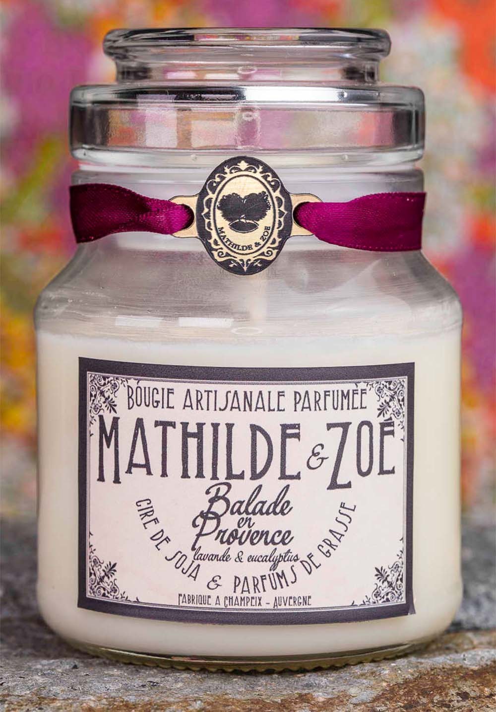 Bougie artisanale parfumée Mathilde et Zoé - Balade en Provence