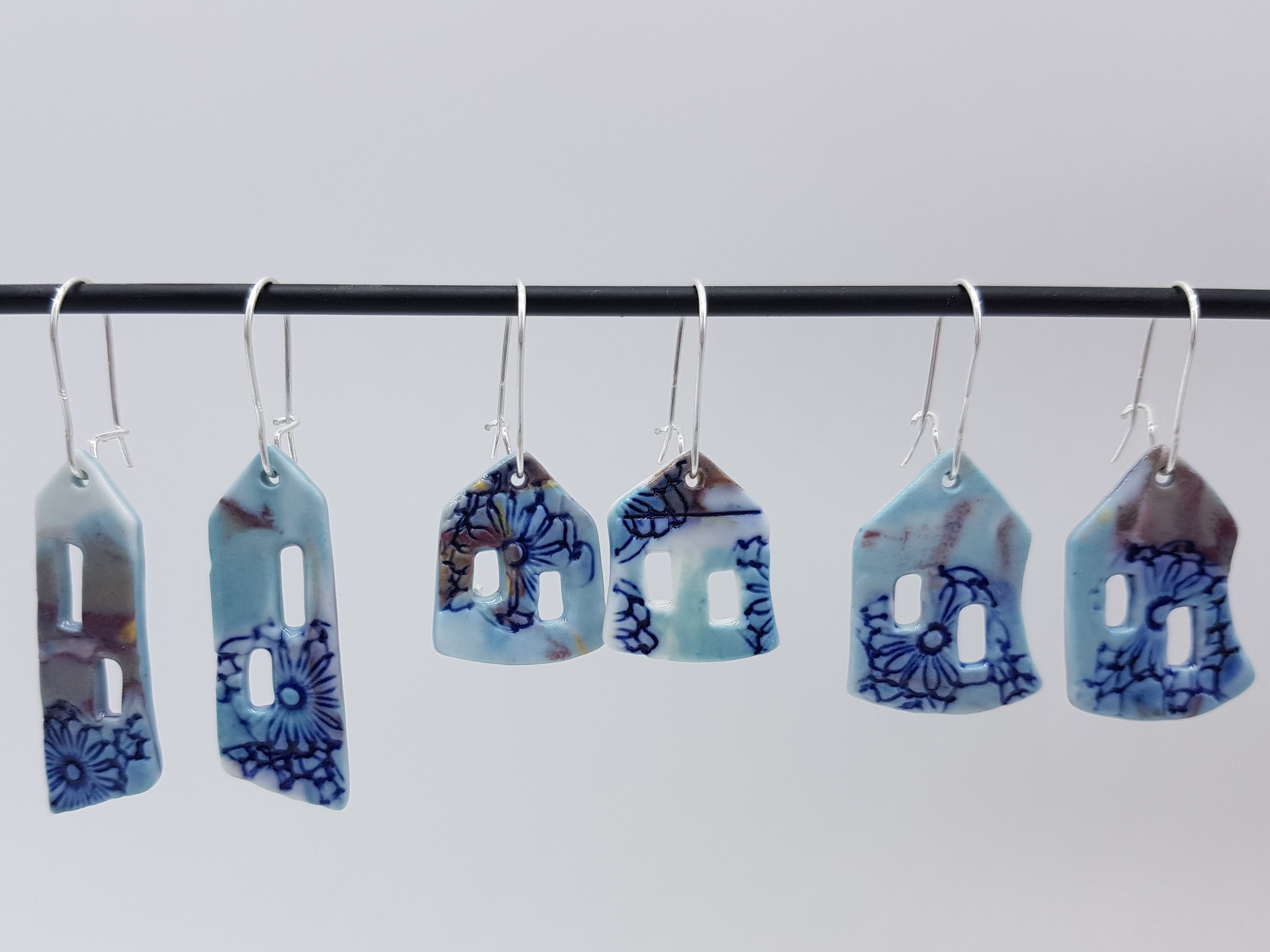 Boucles d'oreilles Maison - Collection Burano - Coloris Bleu clair 