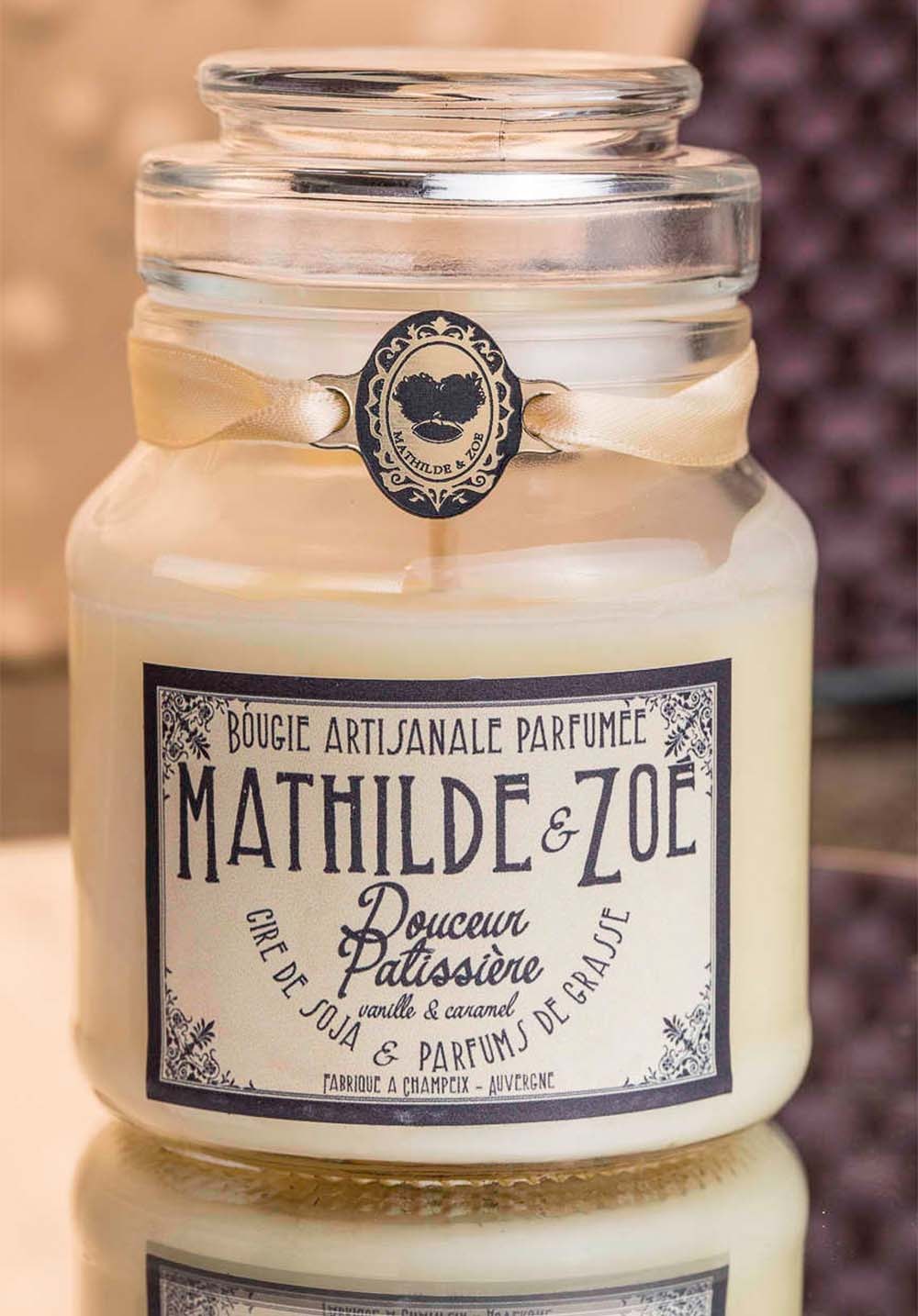 Bougie artisanale parfumée Mathilde et Zoé - Douceur patissière