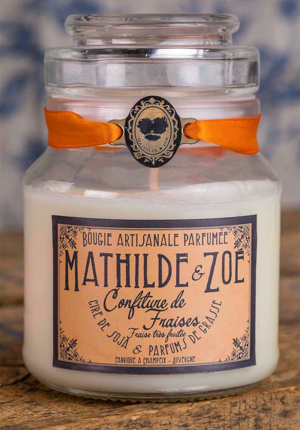 Bougie artisanale parfumée Mathilde et Zoé - Confiture de fraises