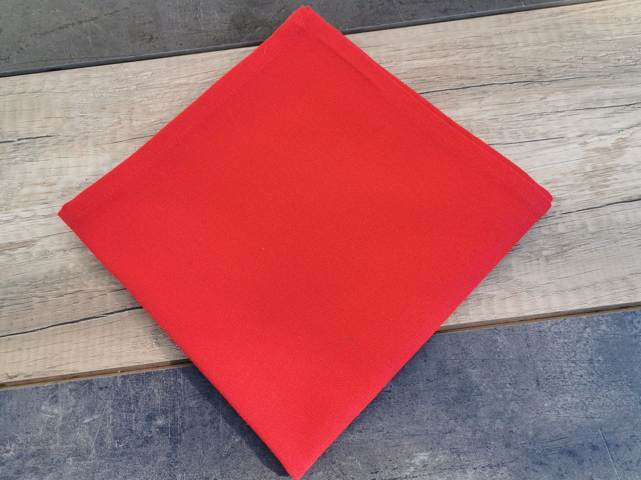 serviettes de table coton rouge 