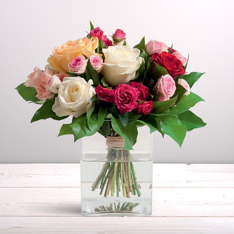 Bouquet ‘’Roses multicolores’’