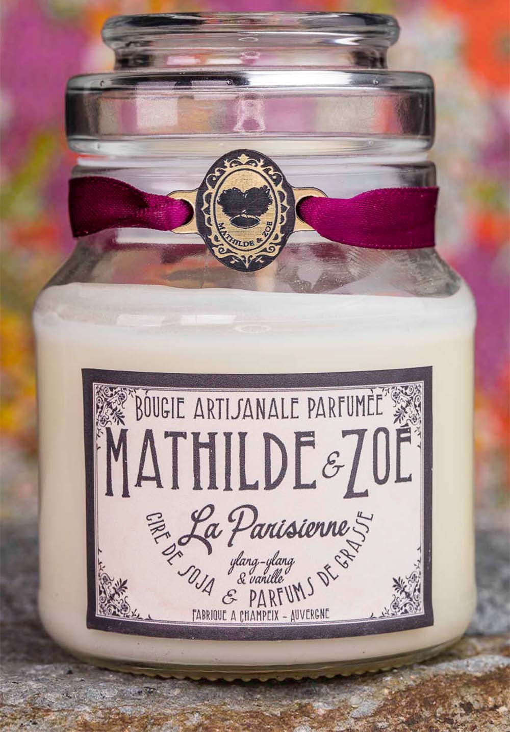 Bougie artisanale parfumée Mathilde et Zoé - La Parisienne