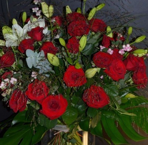 Bouquet rouge et blanc 