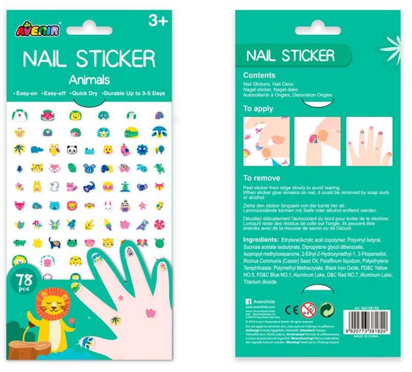 nail sticker animals