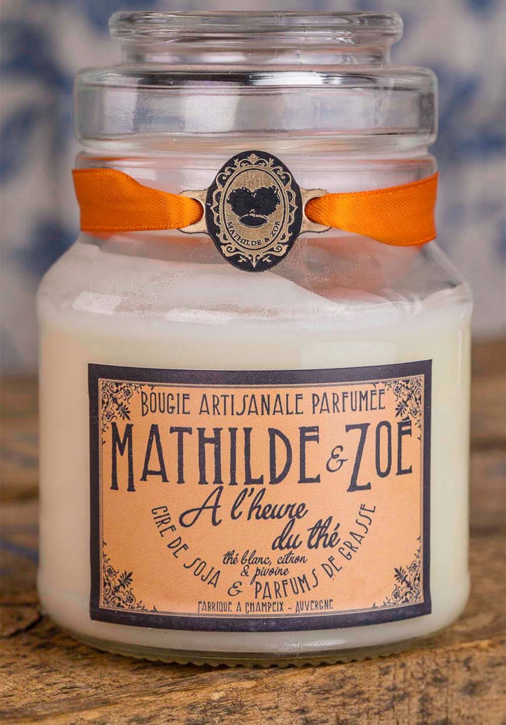 Bougie artisanale parfumée Mathilde et Zoé - À l'heure du thé