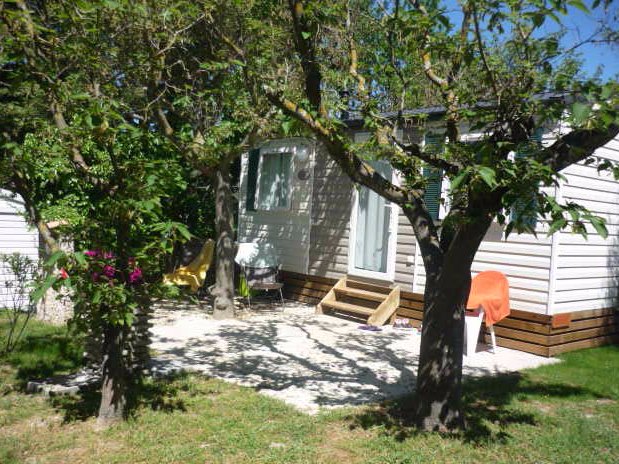 camping l'olivier - sommieres - nimes - mobil 4 personnes avec climatisation