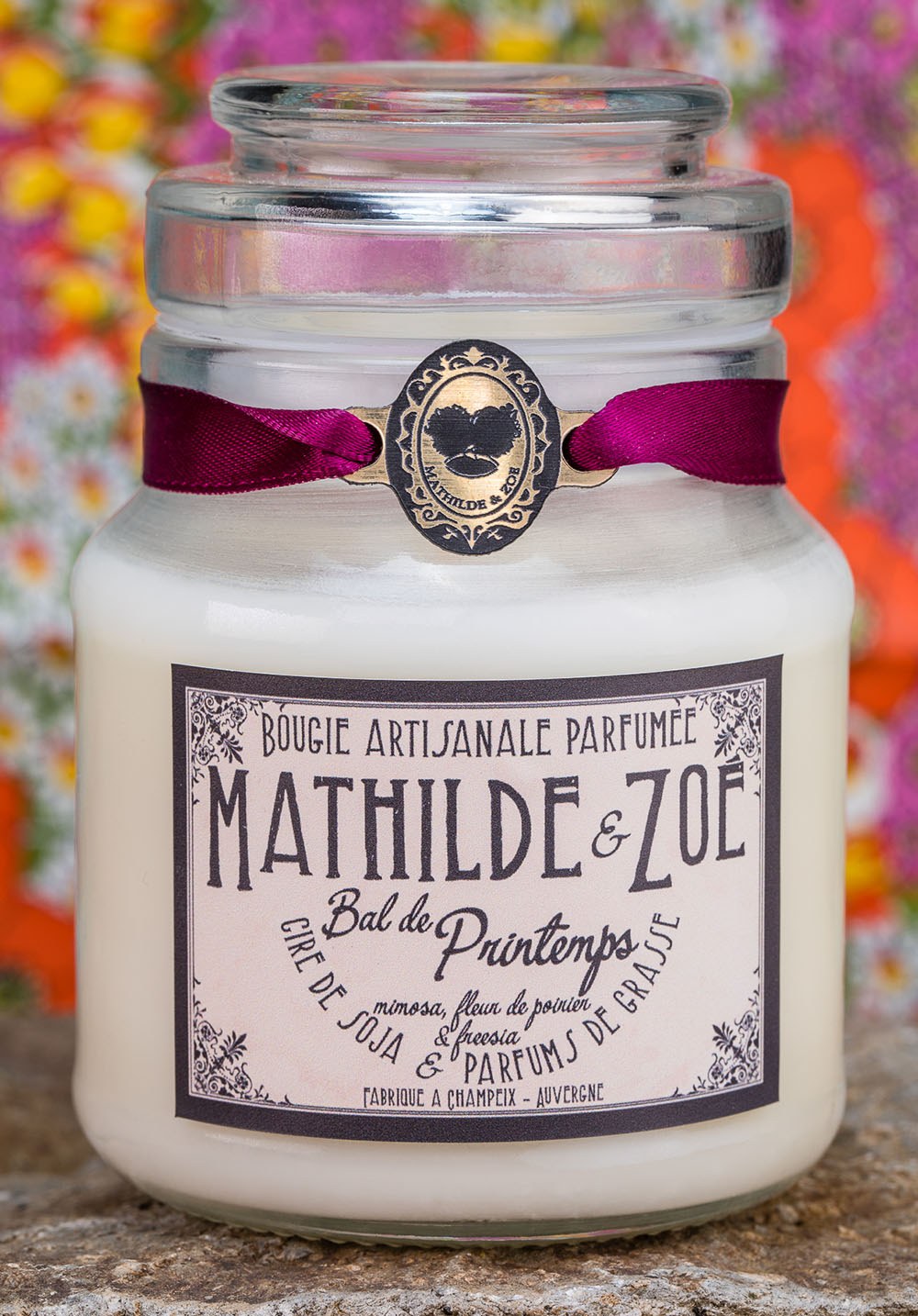 Bougie artisanale parfumée Mathilde et Zoé - Bal de Printemps