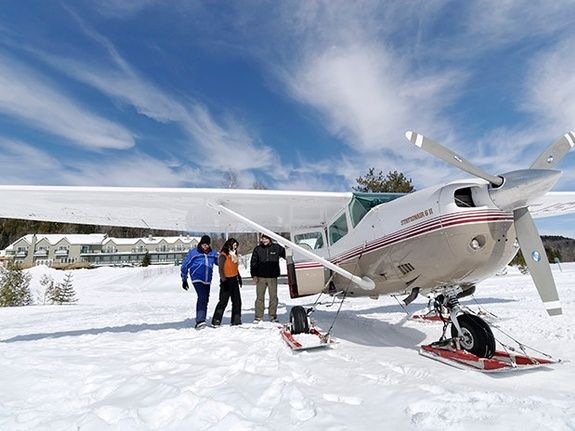 Pourvoirie du lac blanc saint alexis des monts avion ski