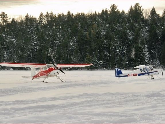 Pourvoirie du lac blanc saint alexis des monts avion ski