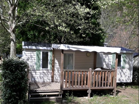 MOBILE HOME CONFORT CAMPING DE RETOURTOUR ARDECHE RIVIERE PISCINE