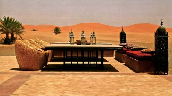 Terrasse sur le desert Hotel Kanz Erremal